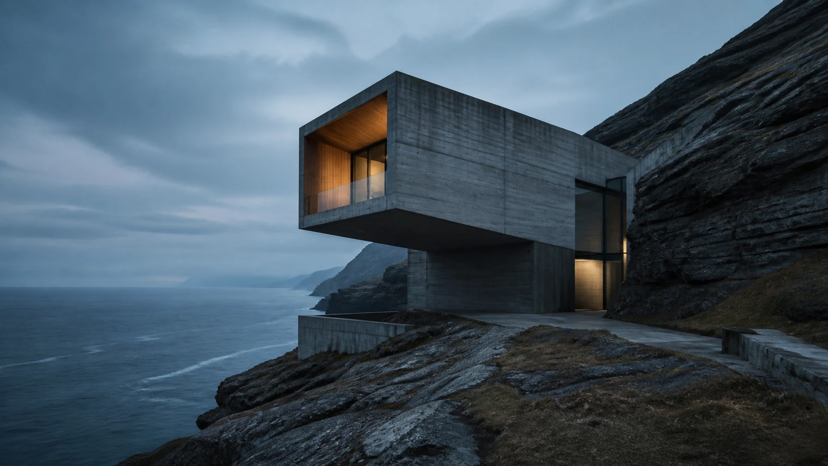 FORMA Betonarchitektur an einer dramatischen Küste